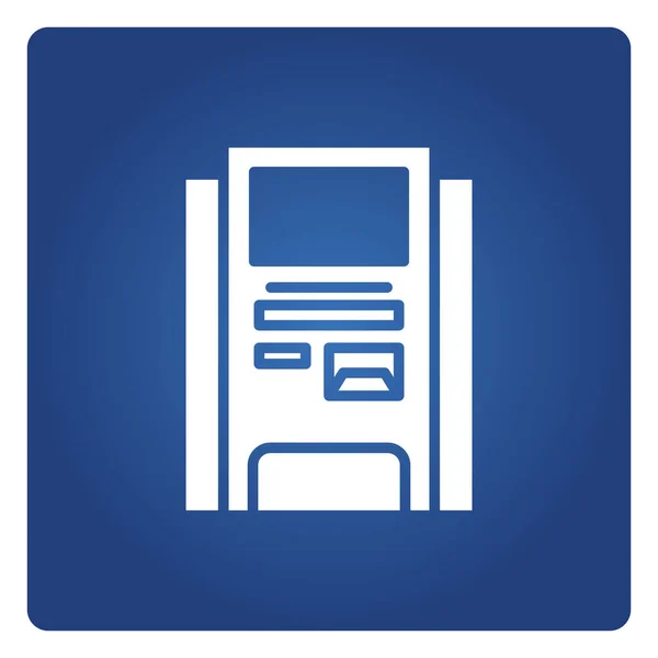 Geldautomat Geldautomat Blauen Hintergrund — Stockvektor