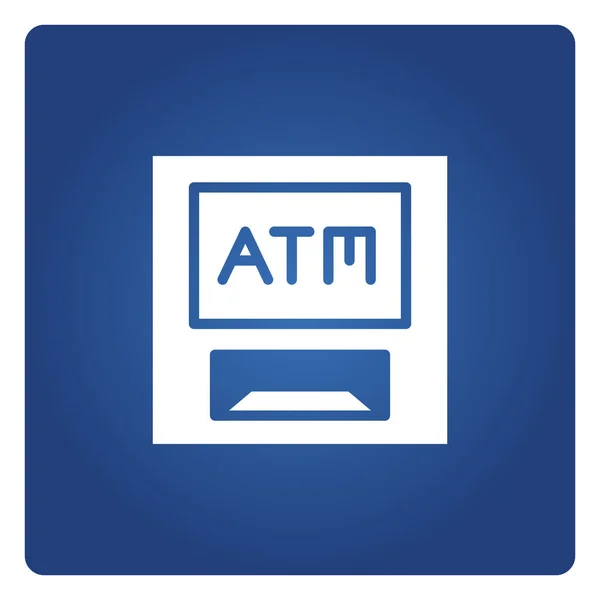 Geldautomat Geldautomat Blauen Hintergrund — Stockvektor