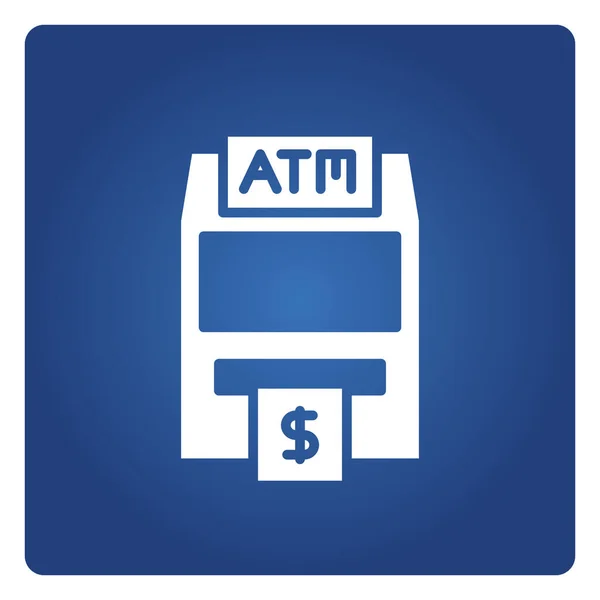 Caixa Eletrônico Caixa Automática Fundo Azul — Vetor de Stock