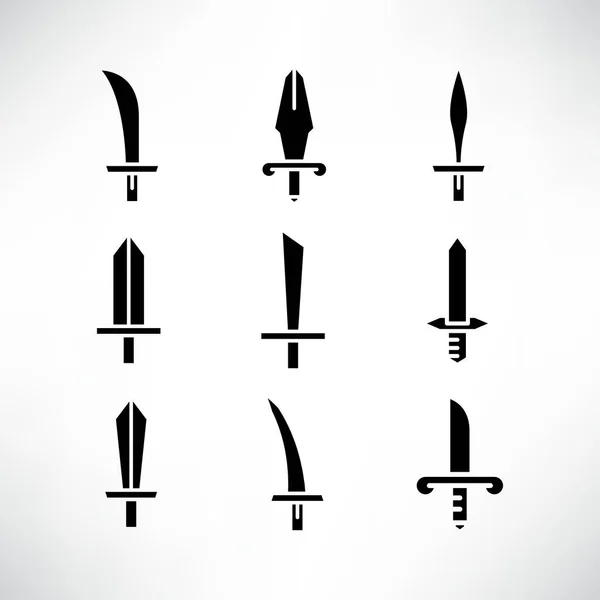 Conjunto Iconos Espada Estoque — Vector de stock
