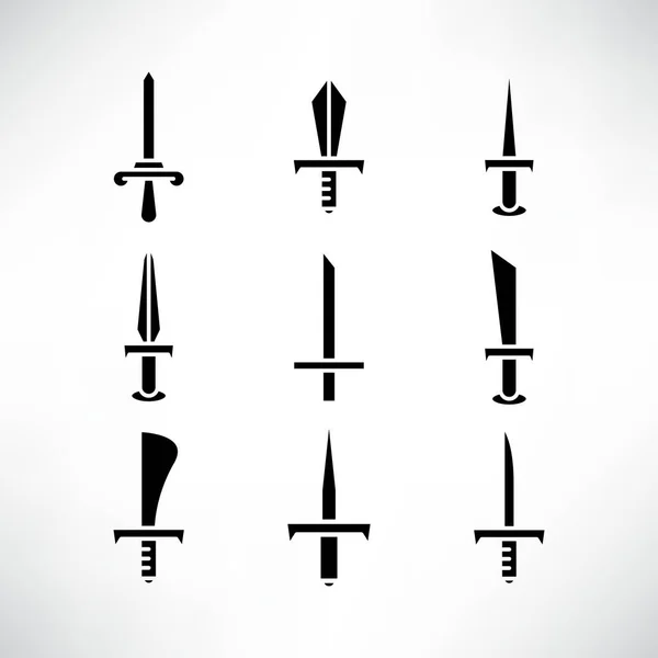 Conjunto Iconos Espada Estoque — Archivo Imágenes Vectoriales