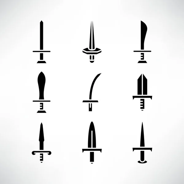 Schwert Und Degensymbole Gesetzt — Stockvektor