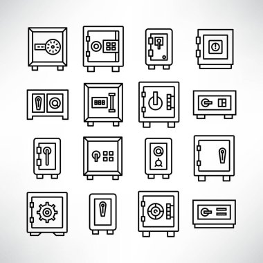 güvenli simgeler satır vektörü ayarla