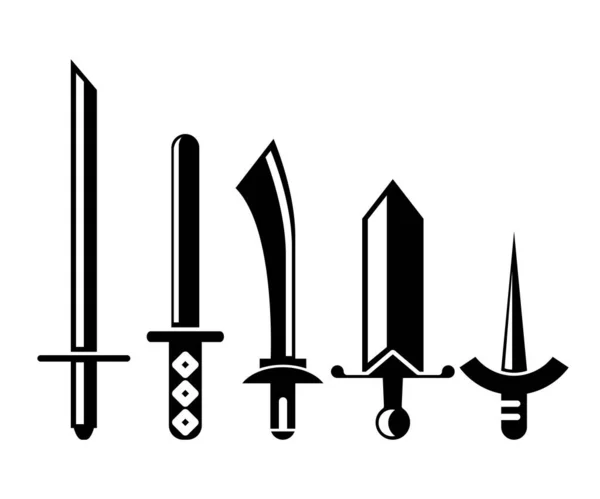 Zwaard Rapier Vector Illustratie — Stockvector