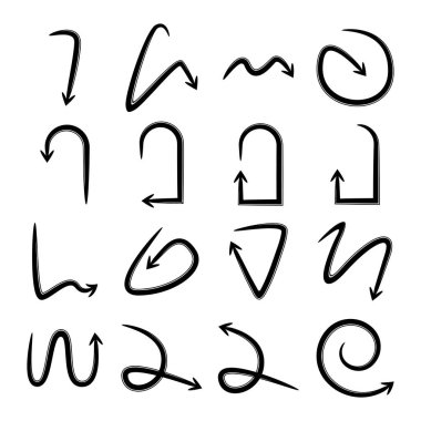 karalama oku işaret vektör çizimi