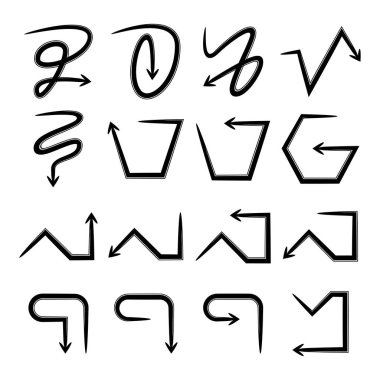 karalama oku işaret vektör çizimi