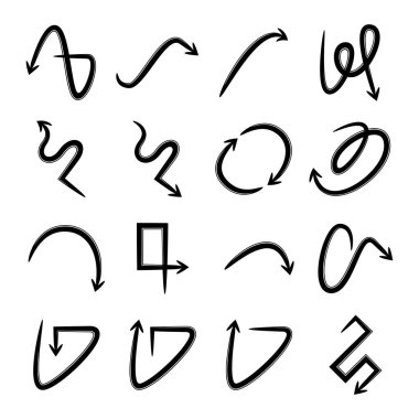 karalama oku işaret vektör çizimi