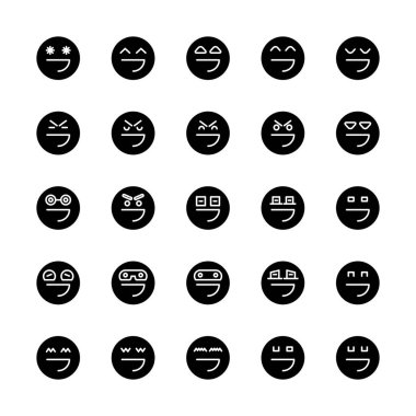 emoticon, emoji dairesi yüz seti