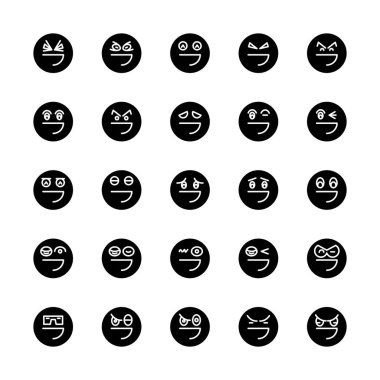 emoticon, emoji dairesi yüz seti