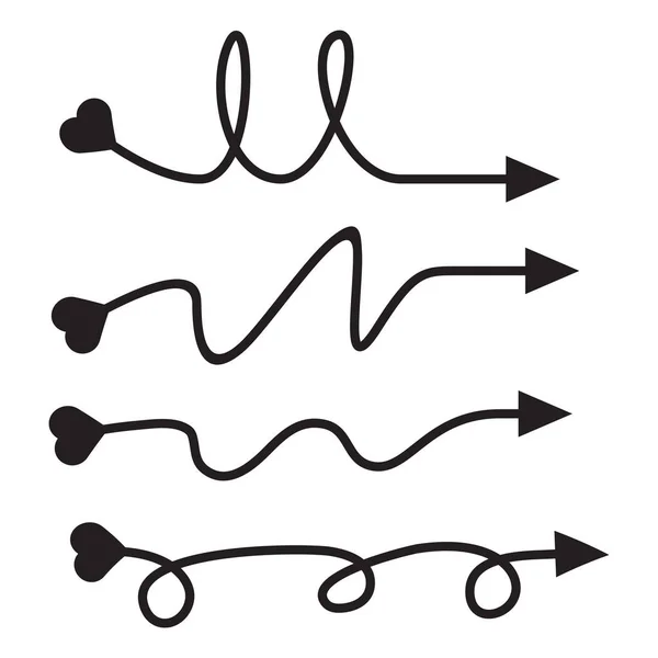 箭头线 心头弓架 — 图库矢量图片