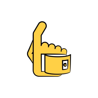 Yapay zeka kavramı için robot el simgesi