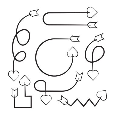 El çizildi ve ok şeklinde çizildi.