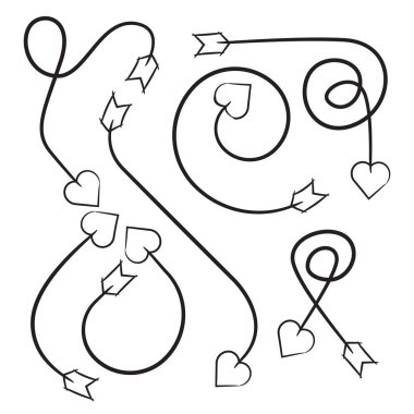 El çizildi ve ok şeklinde çizildi.