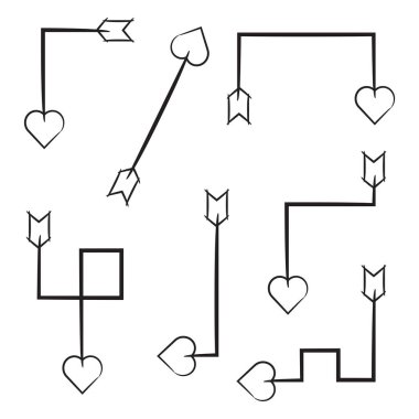 El çizildi ve ok şeklinde çizildi.