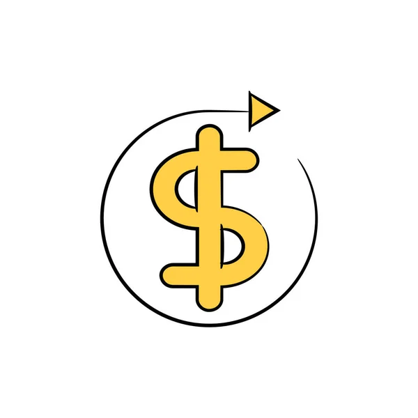 Διανυσματικό Σύμβολο Συναλλαγματικού Αποθέματος Δολαρίου — Διανυσματικό Αρχείο