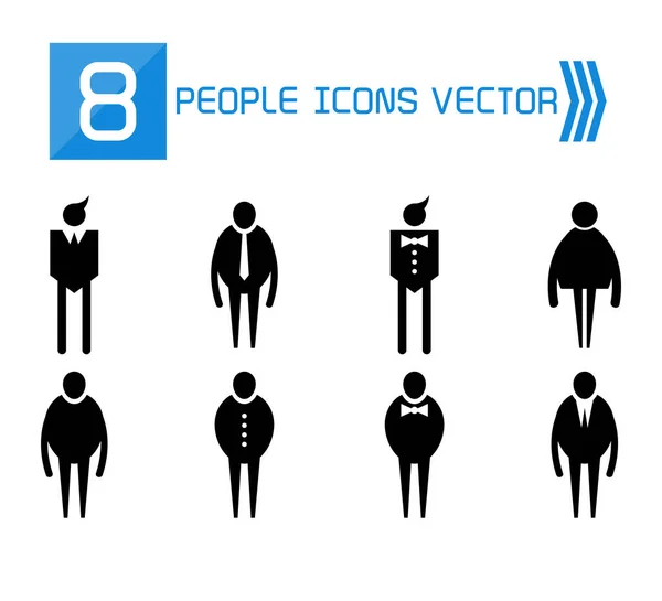 People Male Icons Vector Set Stock Vector