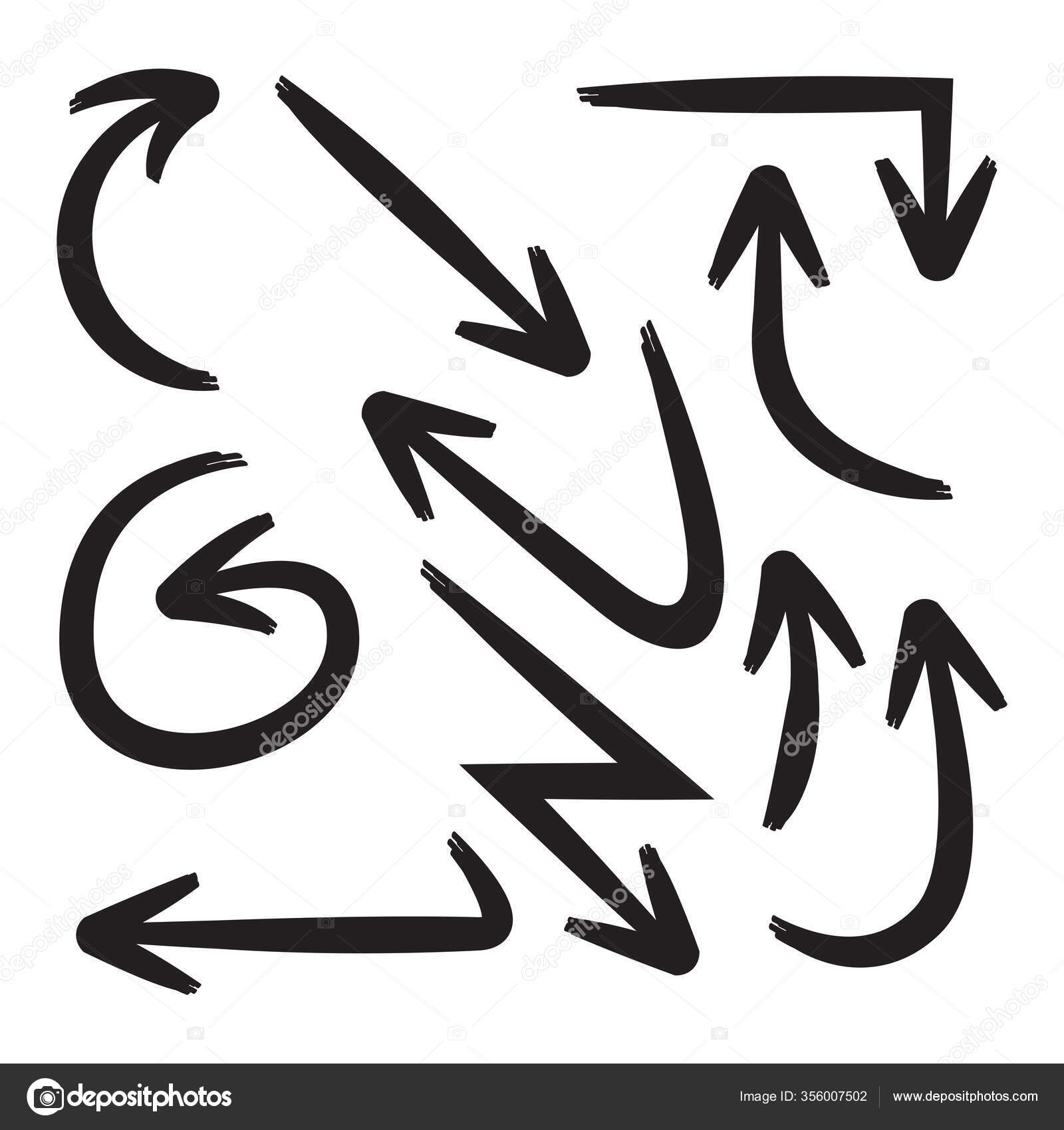 Sorte Buede Pile Sæt Markør Vektor Stockvektor af ©loopang 356007502, image size:1600x1700