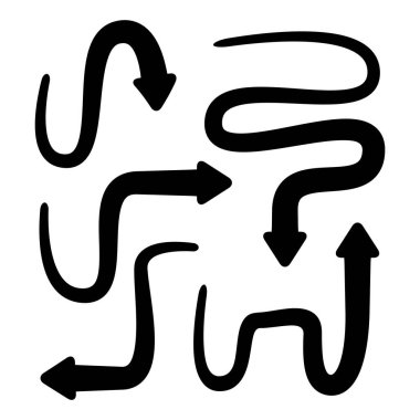 siyah eğimli oklar imleç vektörünü ayarla