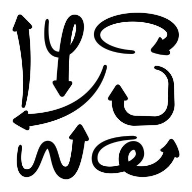 siyah eğimli oklar imleç vektörünü ayarla