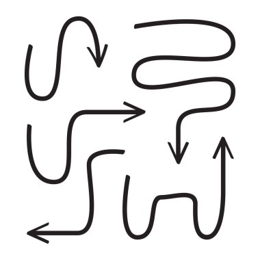 El çizilmiş ok çizgisi vektörü