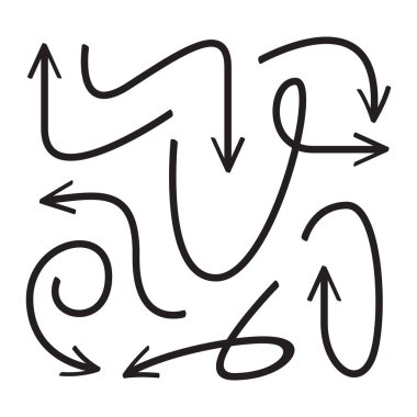 El çizilmiş ok çizgisi vektörü