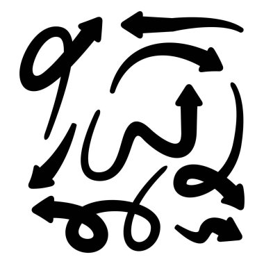 siyah eğimli oklar imleç vektörünü ayarla