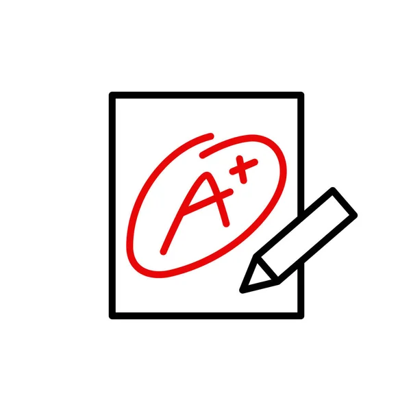 Excellent Résultat Note Vecteur Icône Examen Résultat Académique — Image vectorielle
