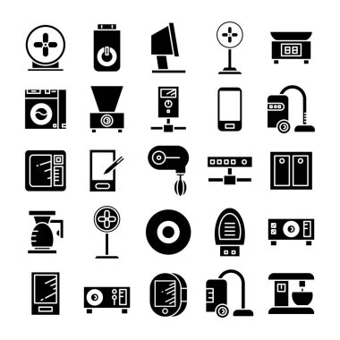 elektronik aygıt ve uygulama simgeleri ayarlandı