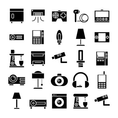 elektronik aygıt ve uygulama simgeleri ayarlandı