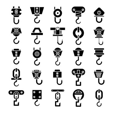 Endüstriyel vinç kancası ve kaldırma simgeleri