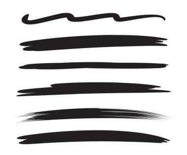 siyah fırça çizgisi vektörü