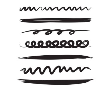 siyah fırça çizgisi vektörü