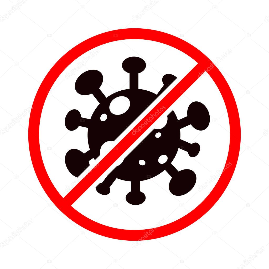 no virus ban virus or bacteria symbol