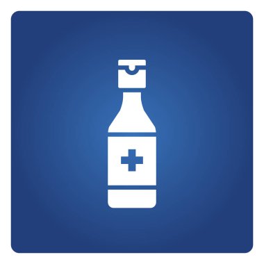 Temizlik jeli, tıbbi şişe sembolü