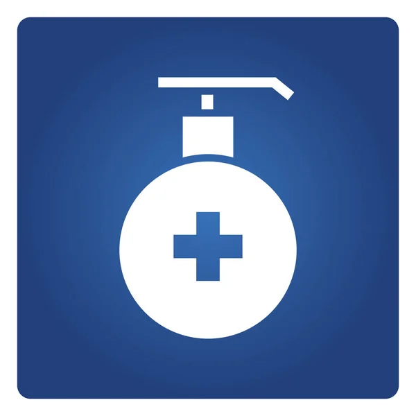 Gel Detergente Spray Dispenser Simbolo Della Bottiglia Medica — Vettoriale Stock