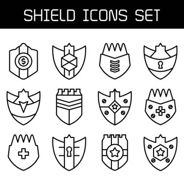 kalkan, rozet ve simgeler satır tasarımı