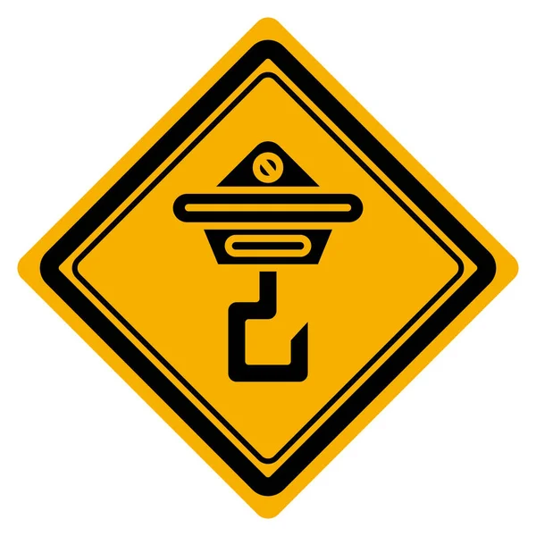 Желтый Символ Крюка Подъемника — стоковый вектор
