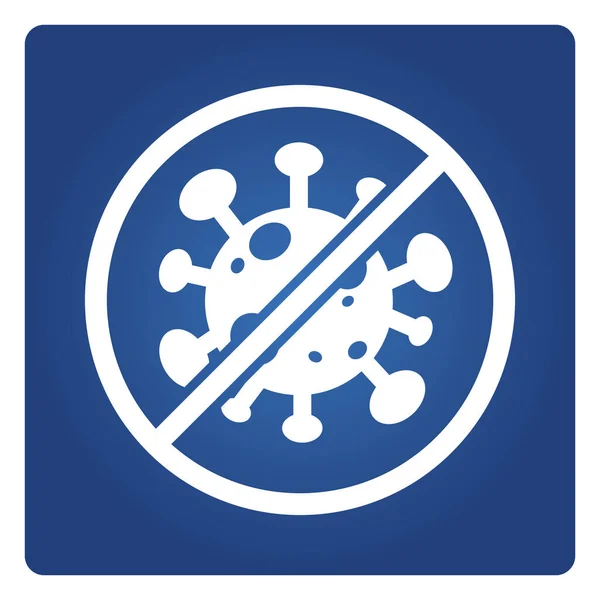 Virus Ban Virus Bacteria Symbol — Stock Vector