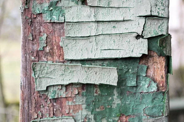 Textura Madera Agrietada Vieja Pintada Azul Pintura Vieja Agrietada Cáscara — Foto de Stock