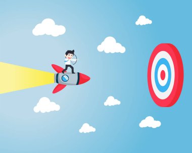 SD Business, dev hedefe yönelik bir yay taşıyan bir roketin üzerinde duruyor. İyi bir iş planı hedeflerimize çabucak ulaşmamızı sağlayacaktır..