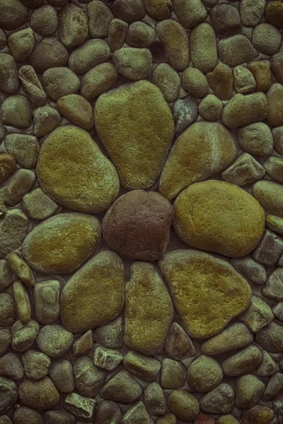 Blumenschnitzerei Verzierte Steinmauer — Stockfoto