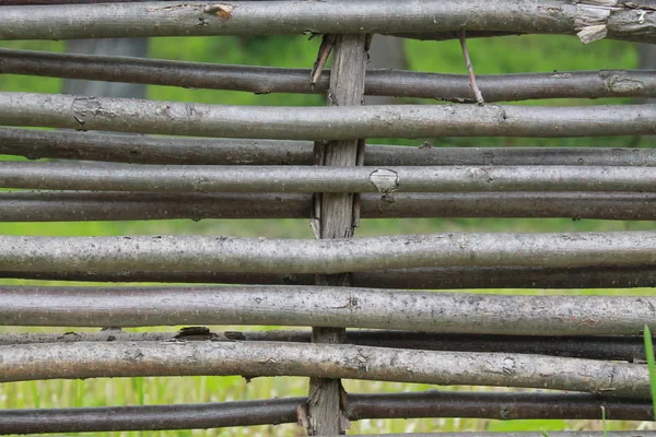 Ukrainian traditional wicker wood fence