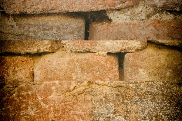 Brick wall stone background - texture for continuous rocks — Stock Photo, Image