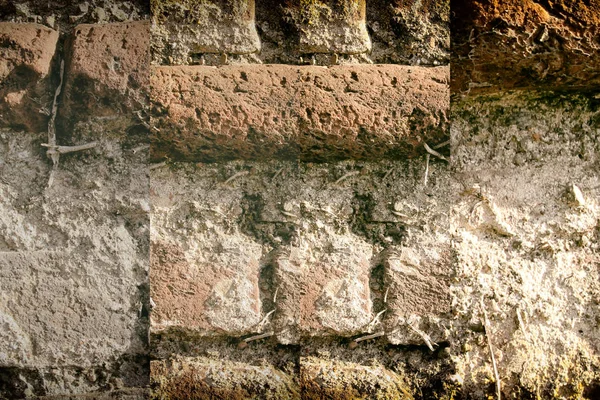 Brick wall stone background - texture for continuous rocks — Stock Photo, Image