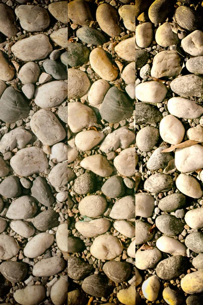 Bonita imagen de fondo de guijarros, textura de rocas redondas — Foto de Stock