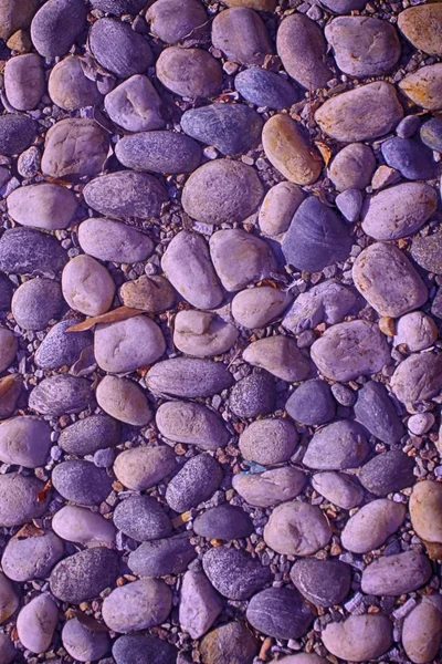 Purple Nice background image of pebbles, round rocks texture — Stock Photo, Image