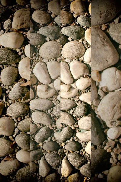 Bonita imagen de fondo de guijarros, textura de rocas redondas — Foto de Stock