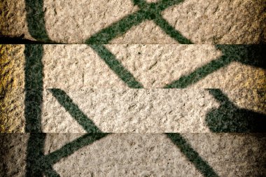 Gri duvar taş grunge arka plan, rock doku gölge ile