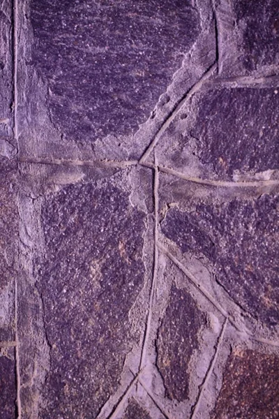 Textura roxa da parede de pedra, superfície rachada — Fotografia de Stock