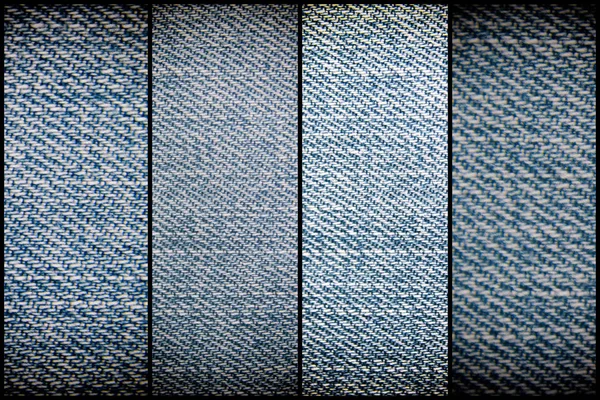 Джинсова синя макротектура для джинсового фону — стокове фото